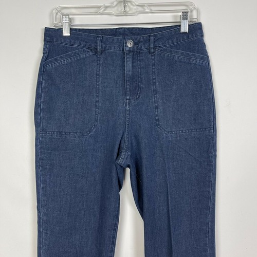Isaac Mizarahi 24/7 Flare Ankle Jeans Sz 6 Tall Medium Indigo Blue NWT P4584 - Picture 3 of 5