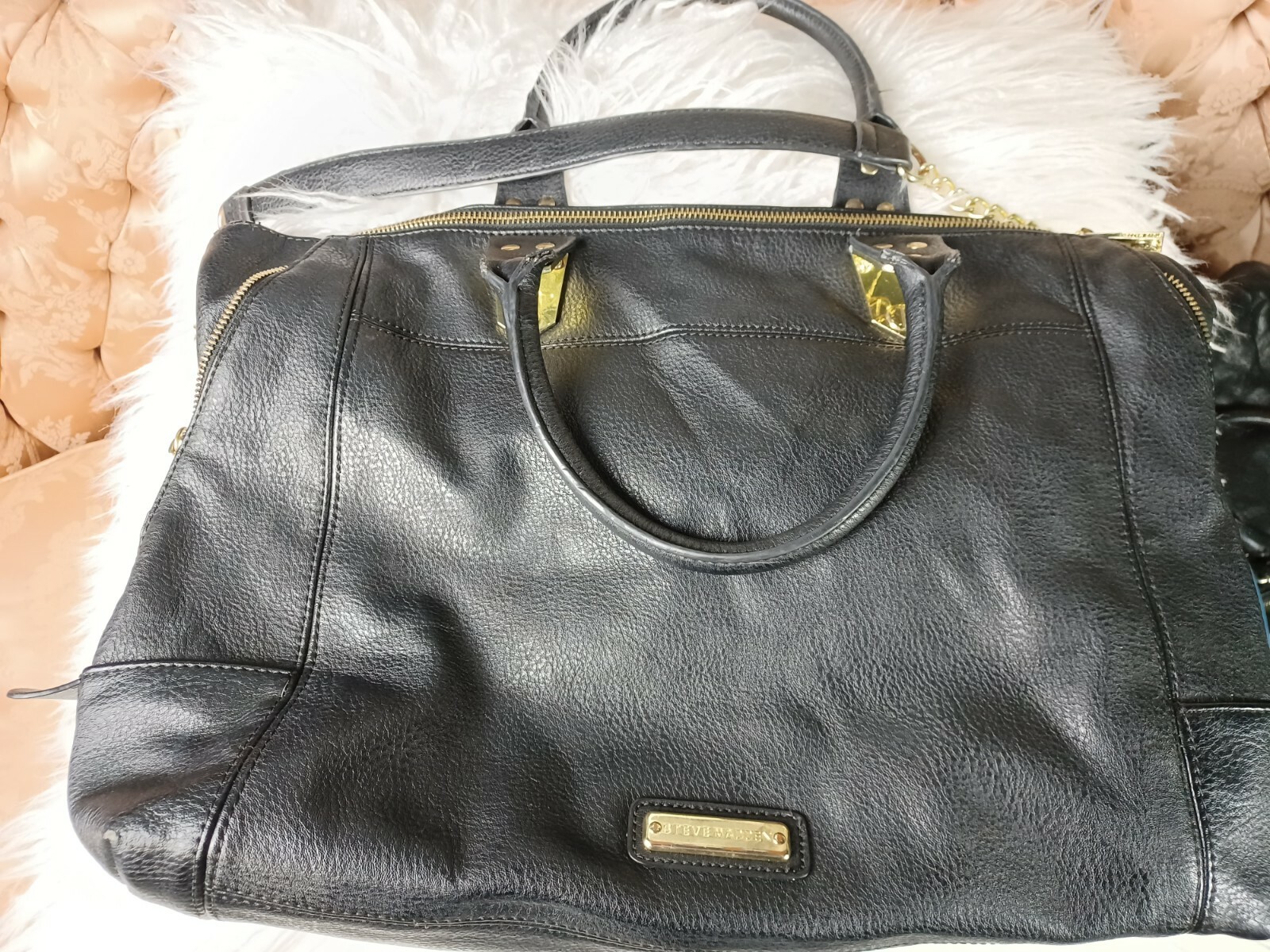 Large Black Steve Madden Early 2000's IT girl Style H… Gem