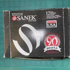 12Pk Sanek Neck Strips, 60ct BLACK 5 Count (Pack of 12)