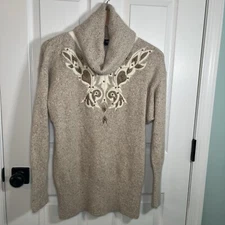 I.B. Diffusion Vintage 90s Silk Angora Turtleneck Cowl Neck Sweater Size Small