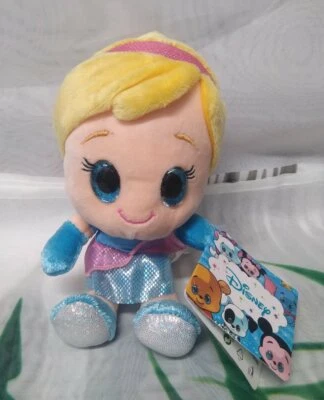 SIMBA TOYS Disney Big Eyes Plüschfigur Cinderella große Kulleraugen Glitzer Glitzerkleid