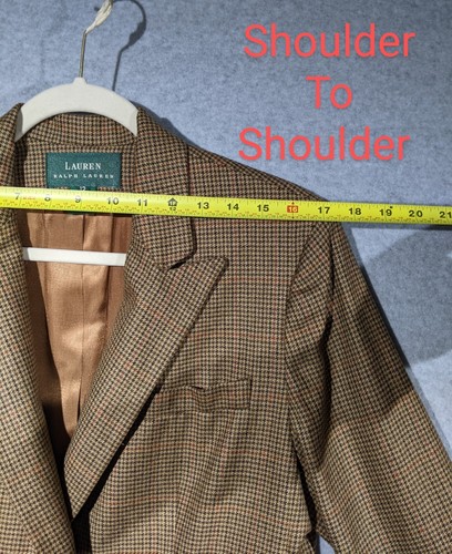 Ralph Lauren Women's Size 12 Double Breasted Blazer Jacket Brown Wool Cashmere - Picture 22 of 24