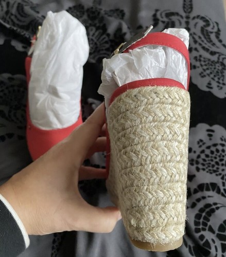 Sandalias de cuña Tommy Hilfiger icónicas esmero 34D hibisco con honda trasera para mujer - 6 Reino Unido - Imagen 3 de 7