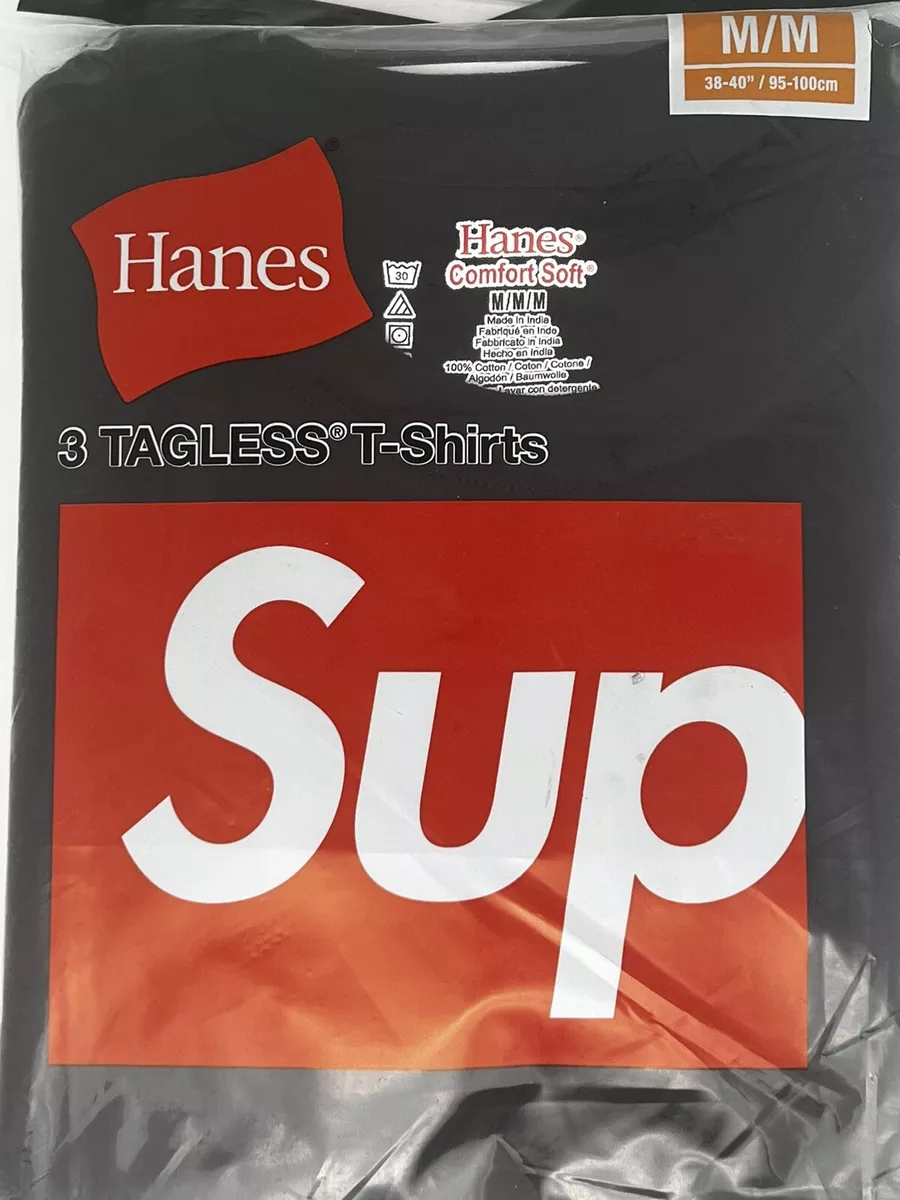 Supreme Hanes Tagless BLACK**OLIVE**PINK Tee - 1 T-Shirt Only) 100% Auth &  NEW