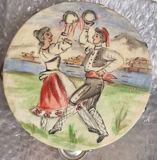HAND PAINTED Sicily Tambourine Wedding Gift Favourite Diam 14CM