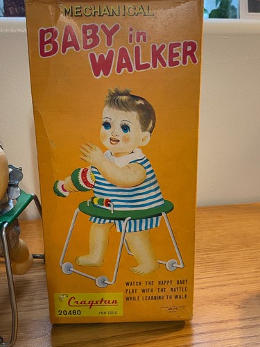 Alps Cragstan Baby Walker Raro Giocattolo Windup Giappone Funziona ay-25 - Foto 3 di 14