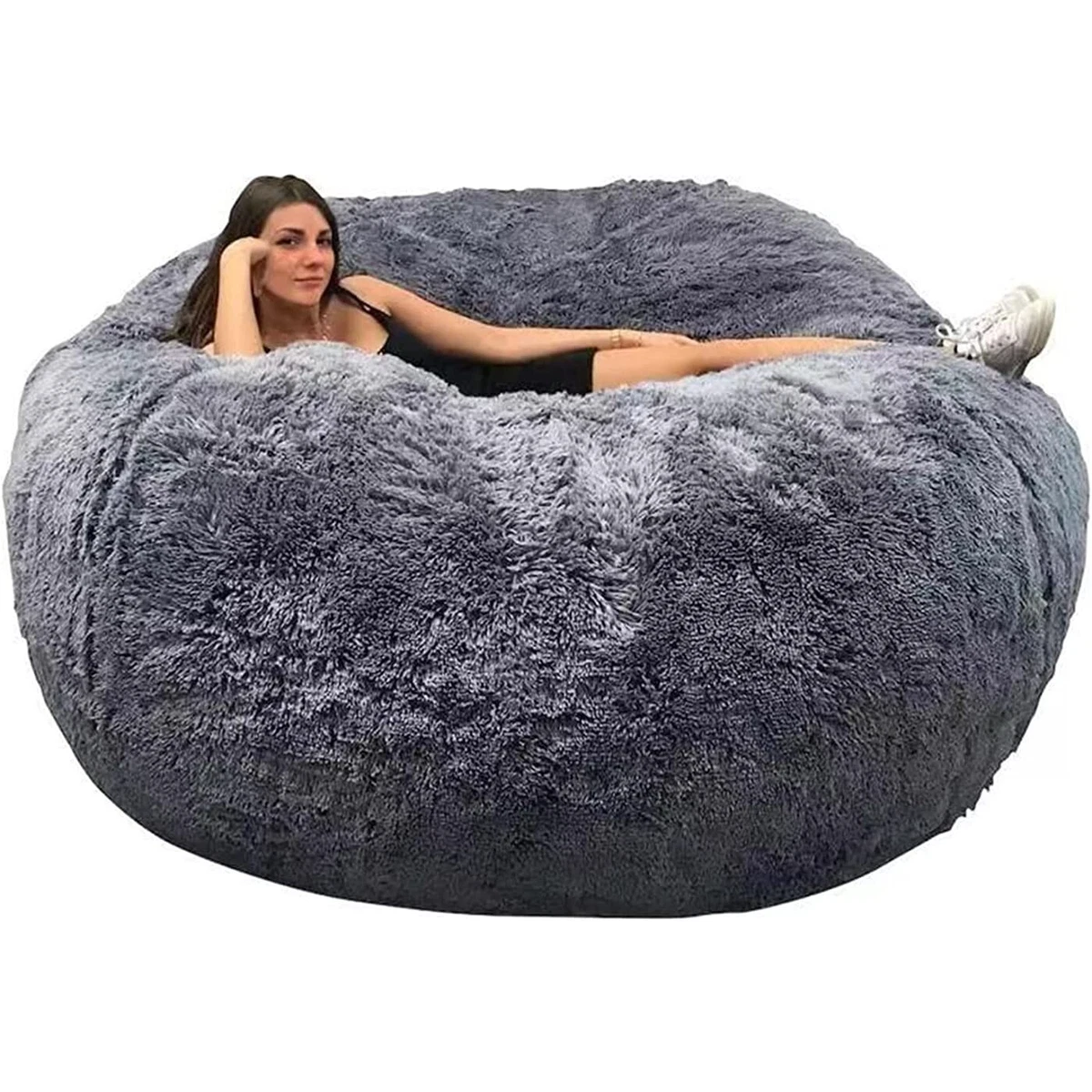 Bean Bag Chairs, Giant Bean Bag Cover, Soft Fluffy Fur Bean Bag Chairs for