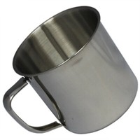 Fox Outdoor Edelstahl Tasse Mit Henkel Becher 9,5 X 9 Cm Campingtasse 500 Ml