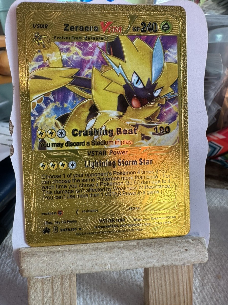 Zeraora VStar Gold Hp240 Crushing Beat Foil Fan Art NM | eBay