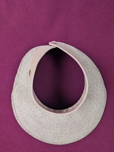 Scala sun Hat visor casual beach Women's cotton paper blend wide brim one size - Picture 4 of 12