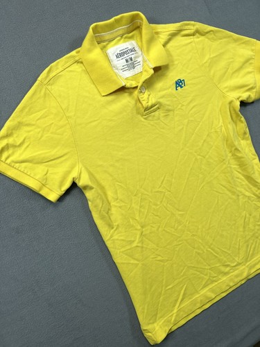 Aeropostale Polo Shirt Adult M Yellow Blue Logo Outdoor Work Rugby Casual Mens - Picture 4 of 11