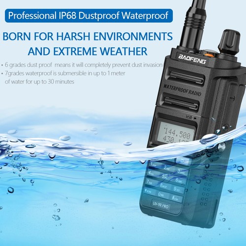 Baofeng UV-9R PRO WASSERDICHT UHF VHF Dual Band Amateurfunk Zwei Wege Radio Walkie Talkie - Bild 12 von 23