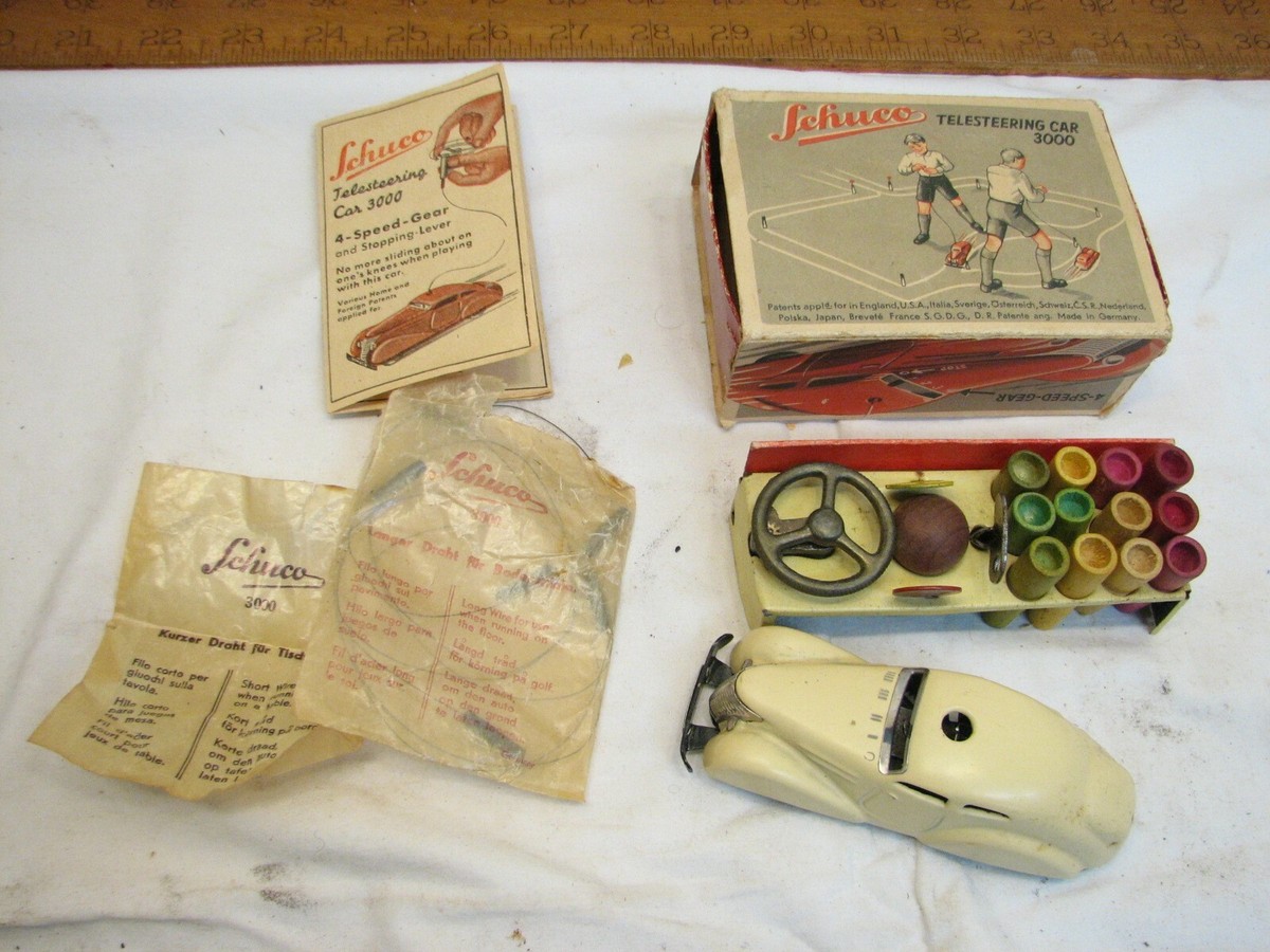 schuco Telesteering 3000 　3台まとめて 古いシュコー Schuco Telesteering Wind-Up Toy Car 3000 with Box