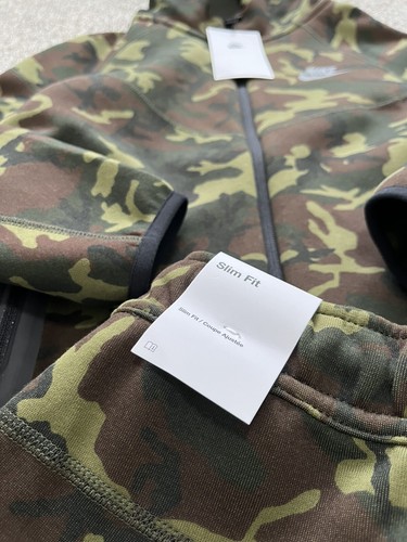 New Nike Tech Fleece Camo Tracksuit Hoodie Pants Set Boys Kids FN9120 FN9118 - Picture 6 of 12