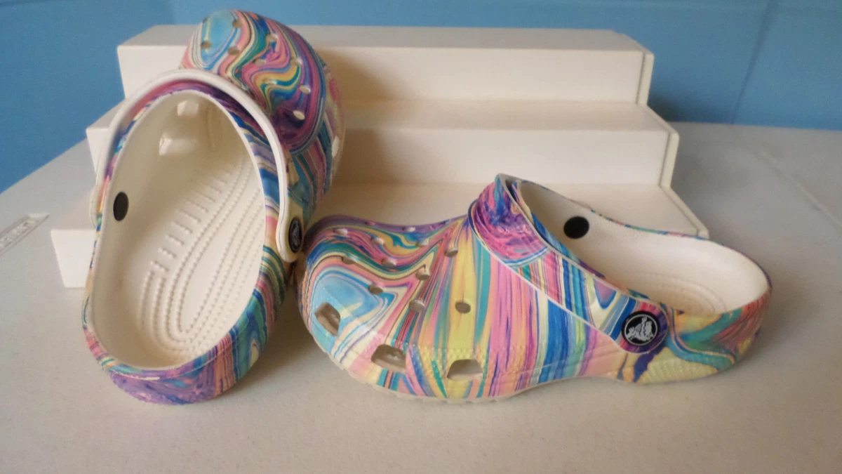 Rainbow cheap colored crocs