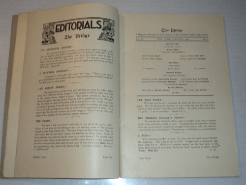 THE BRIDGE: 1921 Student Magazine - EVANDER CHILDS HIGH SCHOOL in the Bronx - Picture 6 of 10