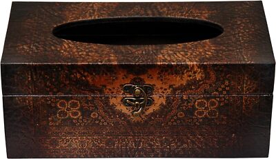Oriental Furniture Olde-Worlde European Tissue Box Brown 