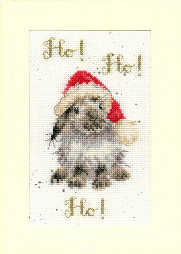 Biglietto di Natale - Ho! Ho! Ho! XMAS49 Kit punti croce contati fili fili - Foto 2 di 2