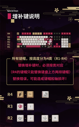 Official Honkai Impact 3 Yae Sakura Mechanical Keyboard Darkbolt Jonin Keypads - Afbeelding 12 van 12