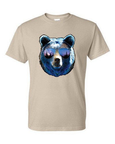 T-Shirt XL 2XL 3XL - AMERICAN BEAR WITH SUN GLASSES - FUNNY ANIMAL Adult - Picture 14 of 47