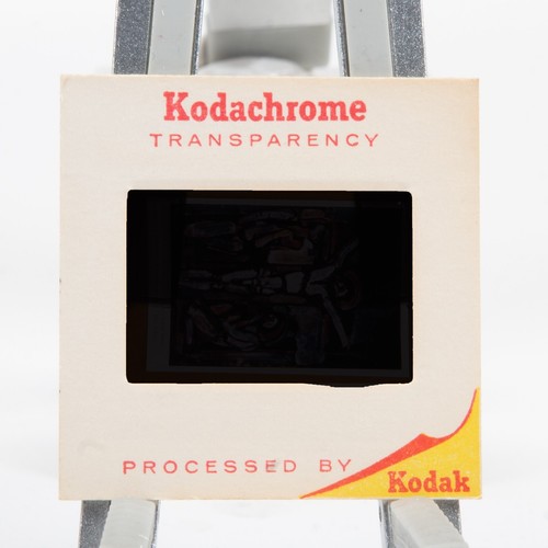 Abstract Art Transparency Slide Geometric Patterns in Warm Tone Trans Slide 35mm - Picture 2 of 2