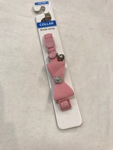Cat-Collar-Feline-Apparel-Clothing-Pink-Soft-Bow-Tie-With-Gems