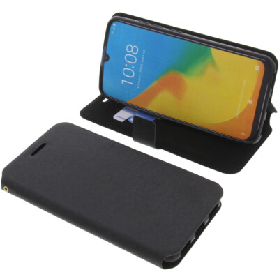 Tasche für ZTE Blade V10 Vita Book-Style Schutz Hülle Handytasche Buch Schwarz