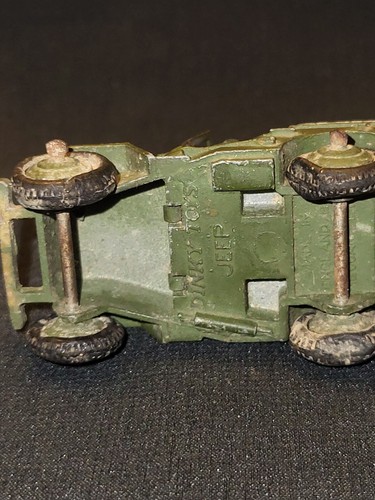 Vintage Old Military Jeep Car Dinky Toys England By Meccano Ltd Collectible 1950 - Picture 6 of 7