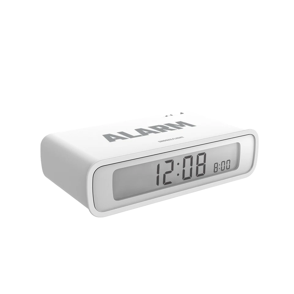 Reloj despertador BALDR moderno y ligero para vacaciones para ON/OFF Alarma de repetición Foto 2 de 4