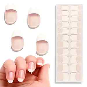 Halbgehärtete Gel Nagelstreifen Zaun Nagelspitzen UV Nägel Gel Nagel rosa französisch - Bild 1 von 7