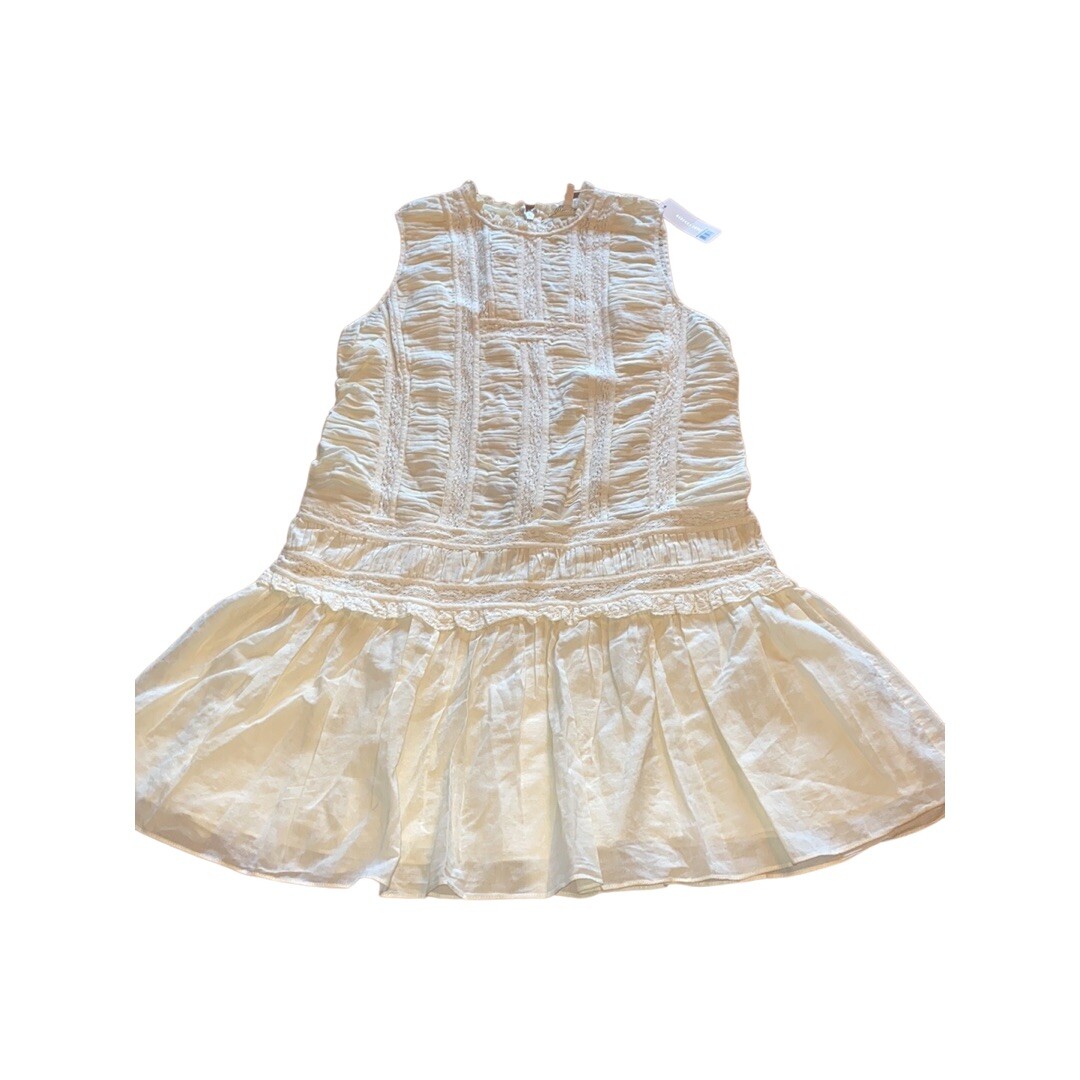 rebecca taylor ruched lace dress Rebecca Taylor Ruched Lace Dress new ivory SZ 10