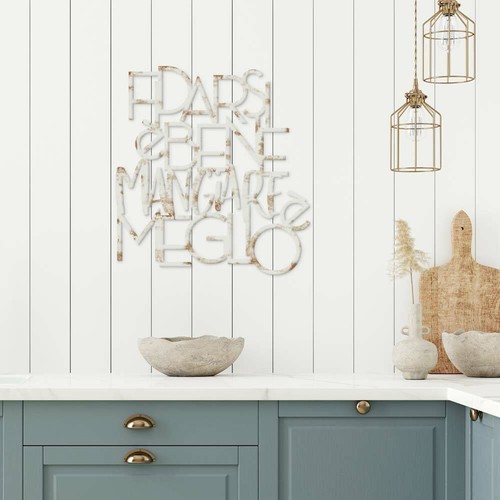 Scritta in Legno Decorativa Arredo Casa Cucina Pub Scritta Dipinta a Mano - Picture 8 of 12