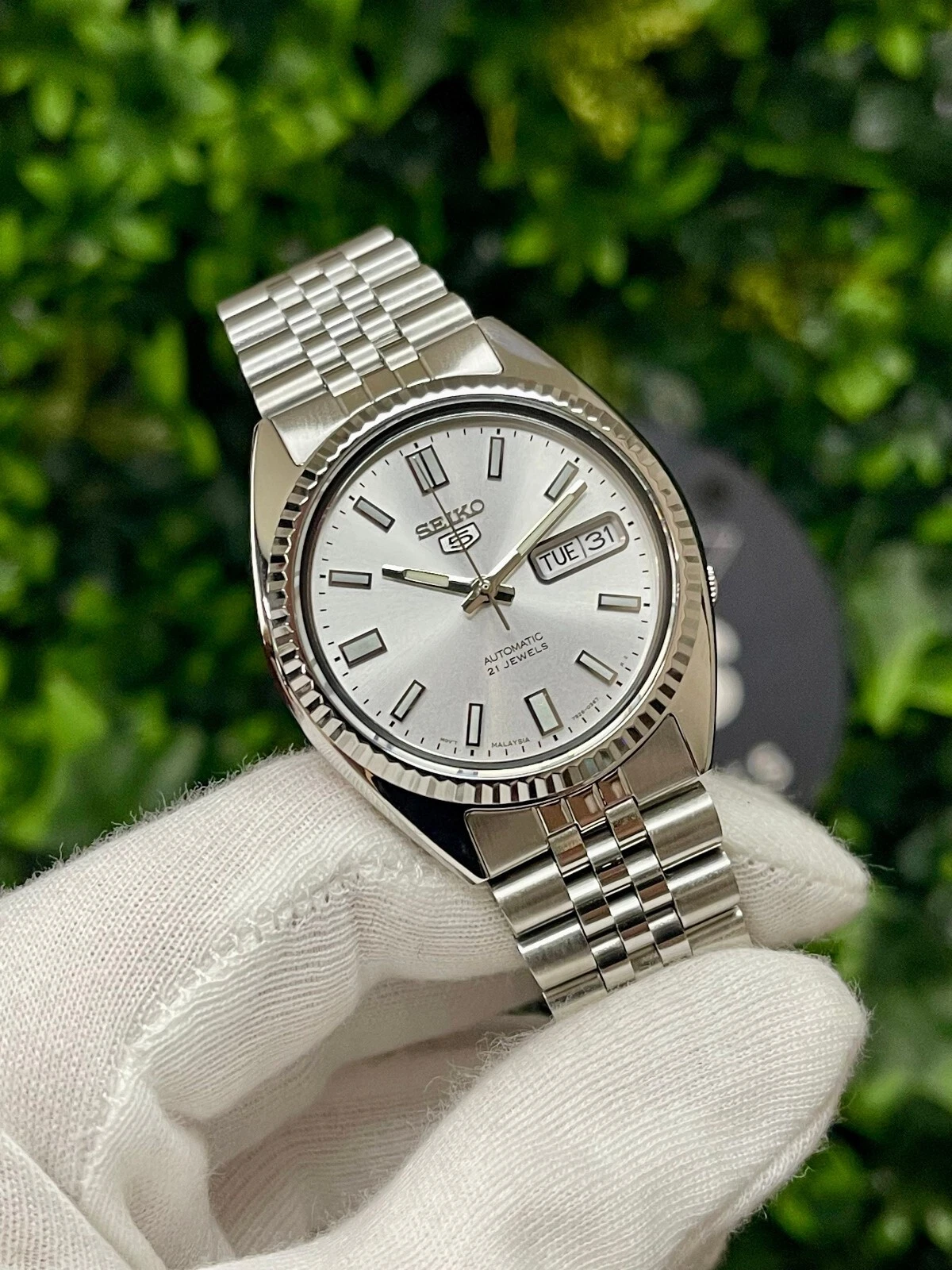 Seiko SNXS73 Datejust Modified w/ Sapphire crystal, fluted bezel 