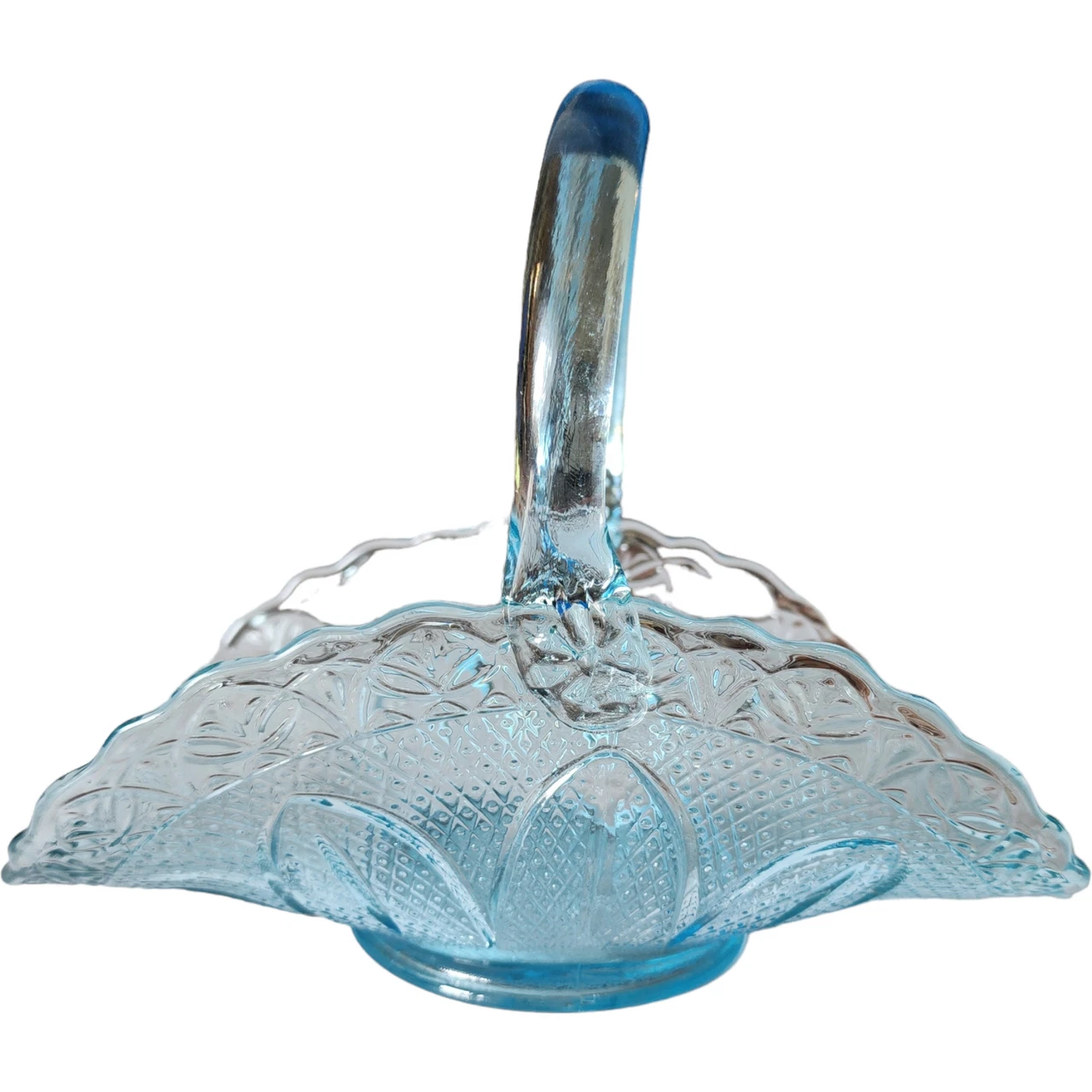 Princess House Capri Blue Textured Sandwich 7" Basket