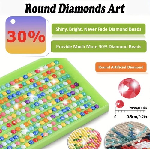 Artificial Diamond Painting Kit Full Drill Lighthouse Ocean Size Lg 35.5x15.8” - Picture 4 of 8