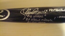 Lance Parish Autographed Rawlings Pro Baseball Bat (STAT BAT) TIGERS JSA Cert