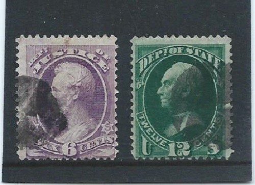 US Stamps, Back of Book - Officials SCO28 & SCO63 (1873) U/F for issue - Picture 1 of 2