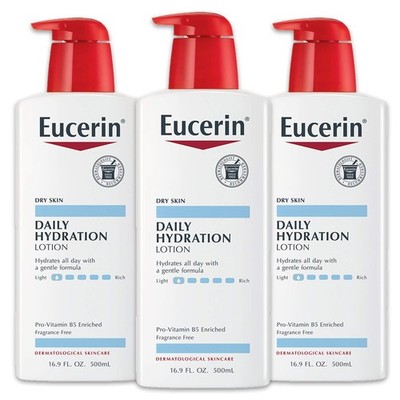 Eucerin Daily Hydration Body Lotion, Unscented Body Lotion for Sensitive Dry Ski