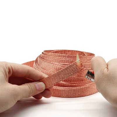 Pure Copper/Tinned Copper Braided Tube Metal Shielding Cable Audio Wire Sleeving