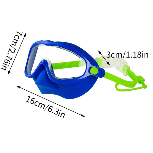 Swim Goggles with Nose Cover Wide Field of View Diving Mask Anti-Fog Anti-Leak - Picture 14 of 14