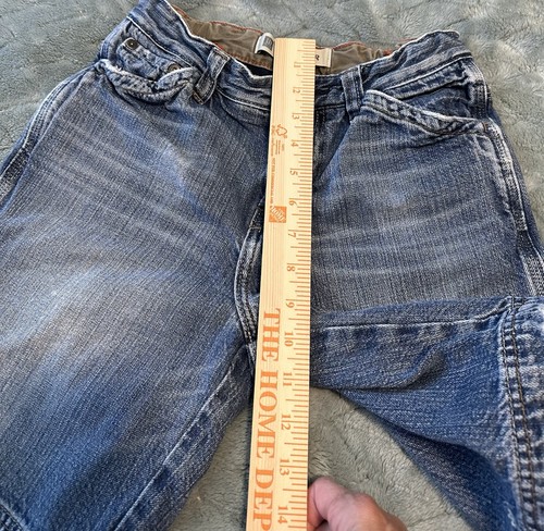 VTG Gap Boys Y2K Carpenter Baggy Denim Jean Shorts Jorts Sz 7 Husky Z1006 - Picture 4 of 12