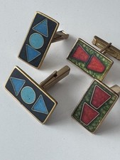 SCHIBENSKY Midcentury Matte Enamel Cufflinks ...