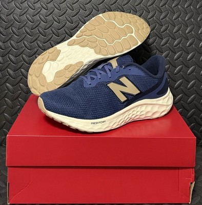 New Balance Fresh Foam Arishi V4 Running Sneakers Blue Beige Men Sz 10.5 4E Wide