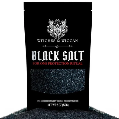 SEA SALT SUPERSTORE Black Salt for Protection Rituals & Wiccan Spells, 2 Ounce (Pack of 1)