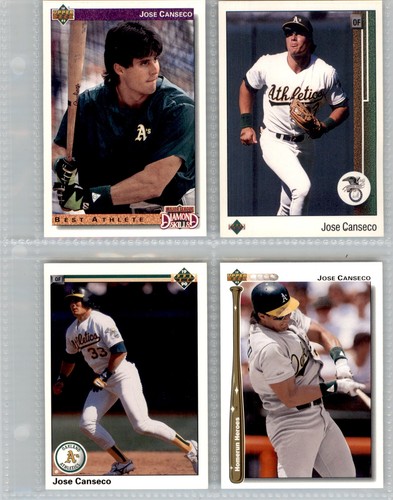 UPPER DECK 1989 1990 1991 (4) CARD SET JOSE CANSECO BX2=1105 - Bild 1 von 2