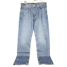Levis 505 Regular Fit Jeans Mens 36x32 Blue Medium Wash Straight Leg Denim Pants