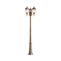 Kandelaber AußEnleuchte Rustikal 239 Cm IP44 3X E27 Gold Antik Wegeleuchte Lampe