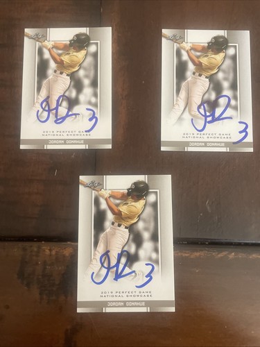 Jordan Donahue 2019 Leaf Perfect Game #4 AUTO SIGNED IP - Picture 4 of 5