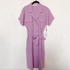The Good Jane Lilac Field Belted Dress Sample Size Medium