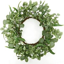 20" green eucalyptus artificial wreath